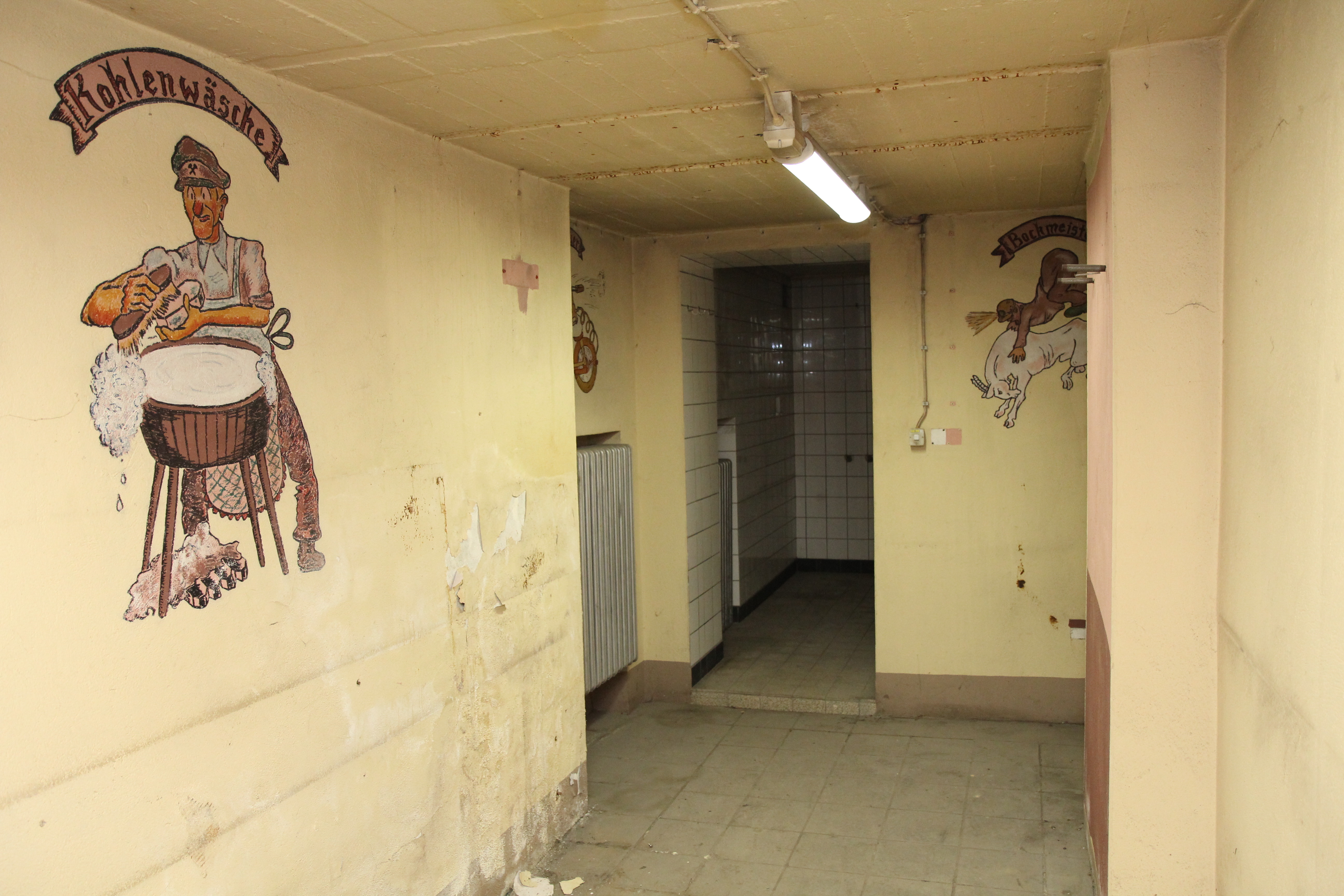 Wandgemälde in den Kellerräumen der ehemaligen Maschinenhalle